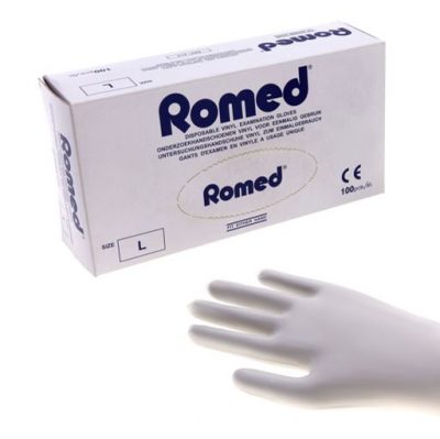 Guantes de vinilo con polvo LUNA 10 cajas de 100 unidades - Material Sanitario